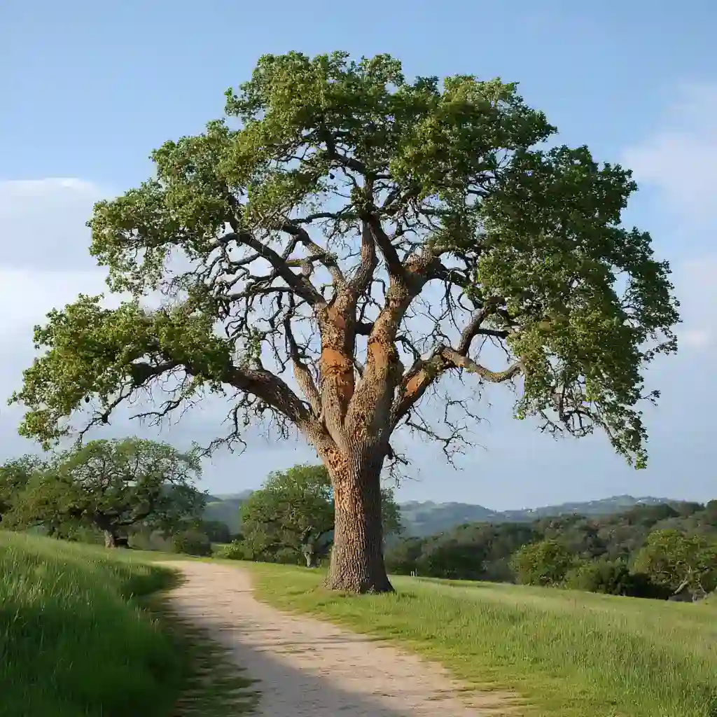An oak tree with Hypoxylon Canker.